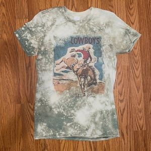 Cowboys Rodeo Western Graphic Tee - Size Small